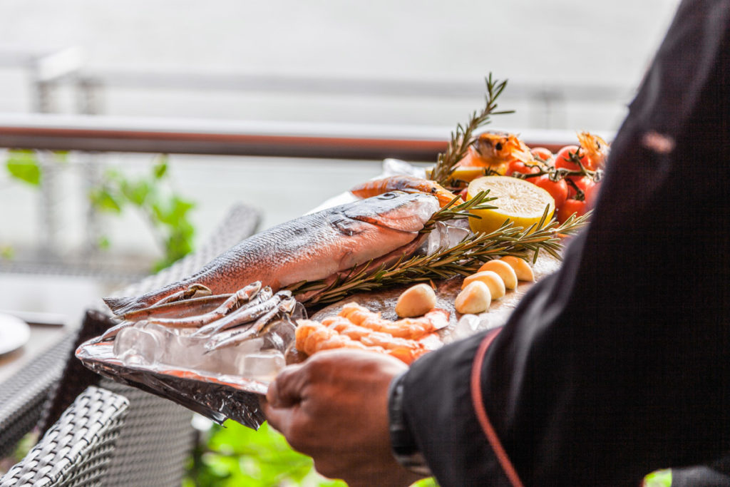 Fischplatte im Restaurant Limani